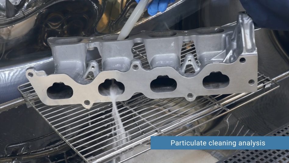 Particulate cleaning analysis for automotive parts